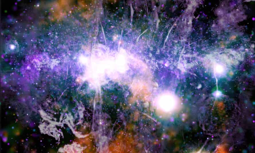 Appare l'immagine inedita diffusa dalla NASA "operazione violenta" di energia al centro della Via Lattea