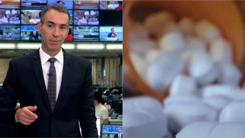 Cesare Tralli spiega perché l'azienda farmaceutica è fallita (Foto: Riproduzione/TV Globo)