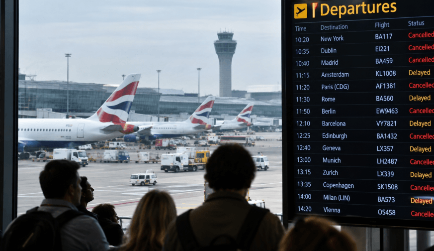 Regno Unito, guasto al controllo del traffico aereo: centinaia di voli cancellati e migliaia di passeggeri coinvolti Regno Unito, guasto al controllo del traffico aereo: centinaia di voli cancellati e migliaia di passeggeri coinvolti